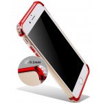 Wholesale iPhone 7 Plus Metallic Electroplate Style Clear Case (Red)